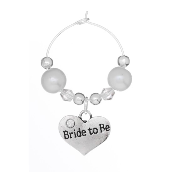 Bride To Be Wine Glass Charm