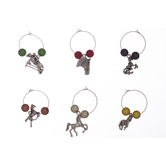 Horse Lovers Wine Glass Charms