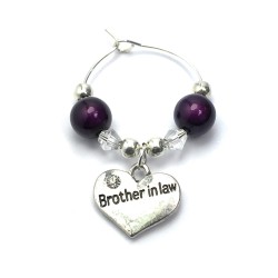 Brother in Law Wine Glass Charm