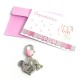 Baby Girl 2020 Pink Keyring with Teddy Bear Charm