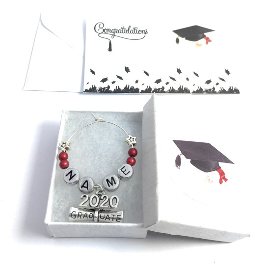 Personalised Graduation Diploma 2020 Glass Charm