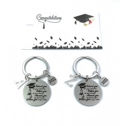 Personalised Initial Graduation 2021 Keyring with Graduation Gift Card