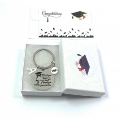 Personalised Initial Graduation 2024 Keyring with Graduation Gift Card