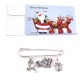 My First Christmas 2022 Nappy Safety Pin Keepsake Charms with Reindeer and Snowman