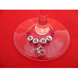 Personalised 18th Birthday Glass Charm on a Gift Card