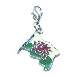 Welsh Flag / Wales Flag / Y Ddraig Goch / The Red Dragon Clip On Charm