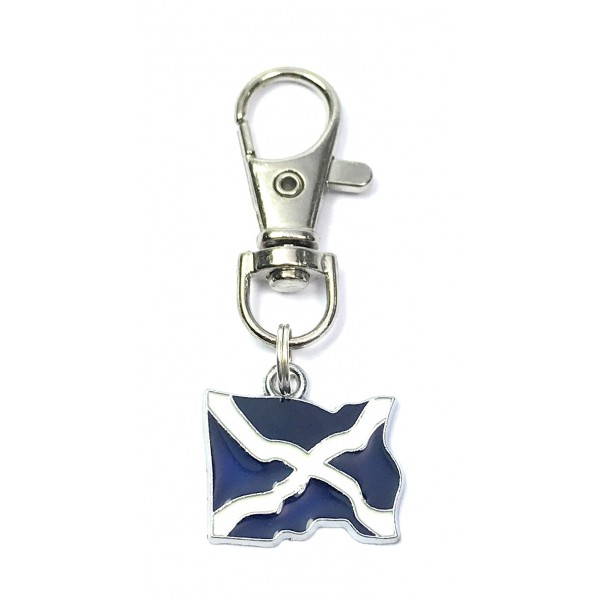 New Scotland Square Shape Flag Metal Keychain . 
