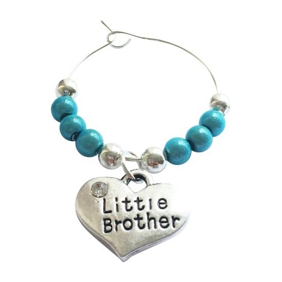 Little Brother Wine Glass Charm