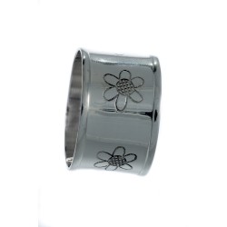 Daisy Design Silver Colour Napkin Ring Sets