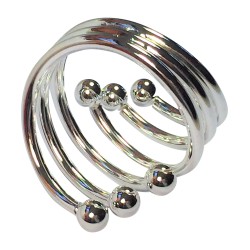 Spiral Design Silver Colour Napkin Rings