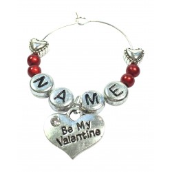 Personalised Valentine's Day Glass Charm