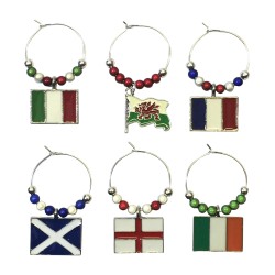 Rugby Six Nations Wine Glass Charms