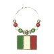 Italy Flag / Italian Flag / il Tricolor Wine Glass Charm