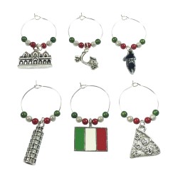 Italy Wine Glass Charms