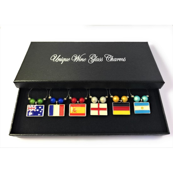 World Cup 2018 Flags / World Cup Party Wine Glass Charms