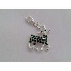 Christmas Reindeer Clip on Charm with Gift Box