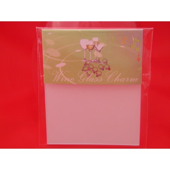 Personalised Hen Party Glass Charm on a Gift Card