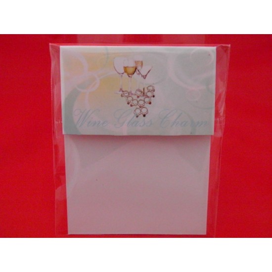 Personalised Hen Party Glass Charm on a Gift Card
