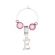 Silver Plated Personalised Letter 'E' Wine Glass Charm