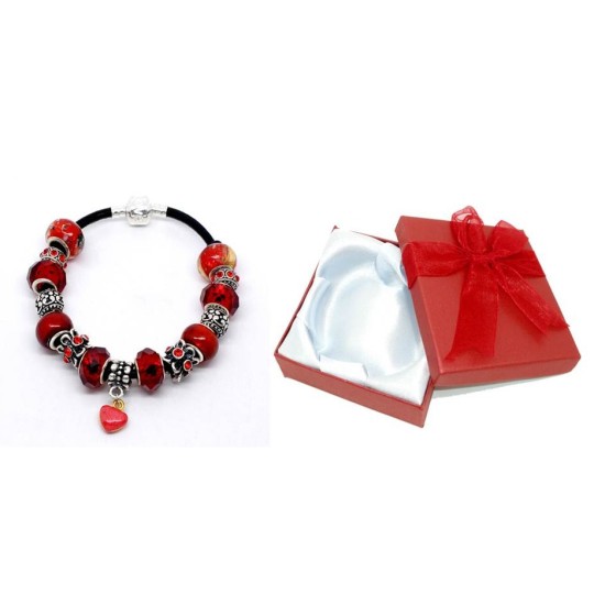 Red Bracelet with Red Gift Box