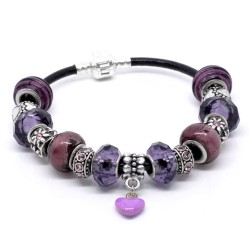 Purple Bracelet with Purple Gift Box