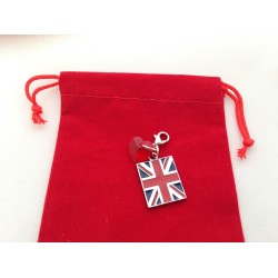 British Flag / Union Jack Clip on Charm in Red Gift Bag