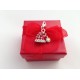 Christmas Hat Clip on Charm in Red Gift Box