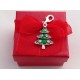 Christmas Tree Clip on Charm in Red Gift Box