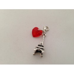 Eiffel Tower Clip on Charm in Red Gift Box