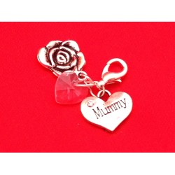 Mummy  Clip on Charm in Pink Gift Bag
