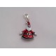 Santa Clause Clip on Charm in Red Gift Box