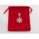 Christmas Snowflake Clip on Charm in Red Gift Bag