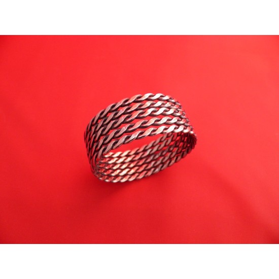 Rope Design Silver Colour Napkin Ring Sets