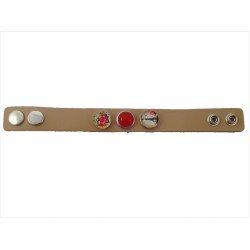 Beige Bracelet ~ No 2 ~ 3 Buttons