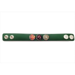 Dark Green Bracelet ~ No 1 ~ 3 Buttons