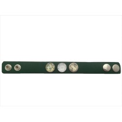 Dark Green Bracelet ~ No 2 ~ 3 Buttons