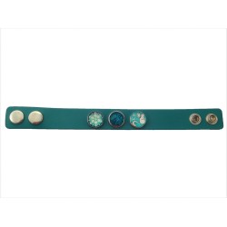 Turquoise Blue Bracelet ~ No 1 ~ 3 Buttons