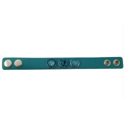Turquoise Blue Bracelet ~ No 2 ~ 3 Buttons