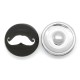 Leather Keyring with Moustache Chunk Button