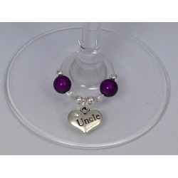 Uncle Wine Glass Charm