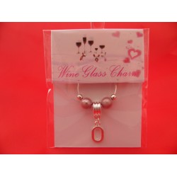 Silver Plated Personalised Letter 'O' Wine Glass Charm