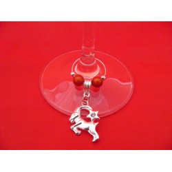 Capricorn Star Sign Silver Plated Wine Glass Charm