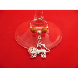 Leo Star Sign Silver Plated Wine Glass Charm