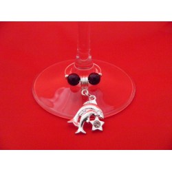 Pisces Star Sign Silver Plated Wine Glass Charm