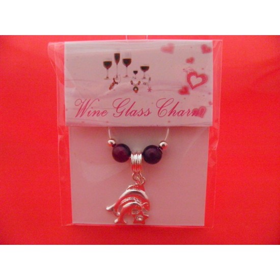 Pisces Star Sign Silver Plated Wine Glass Charm