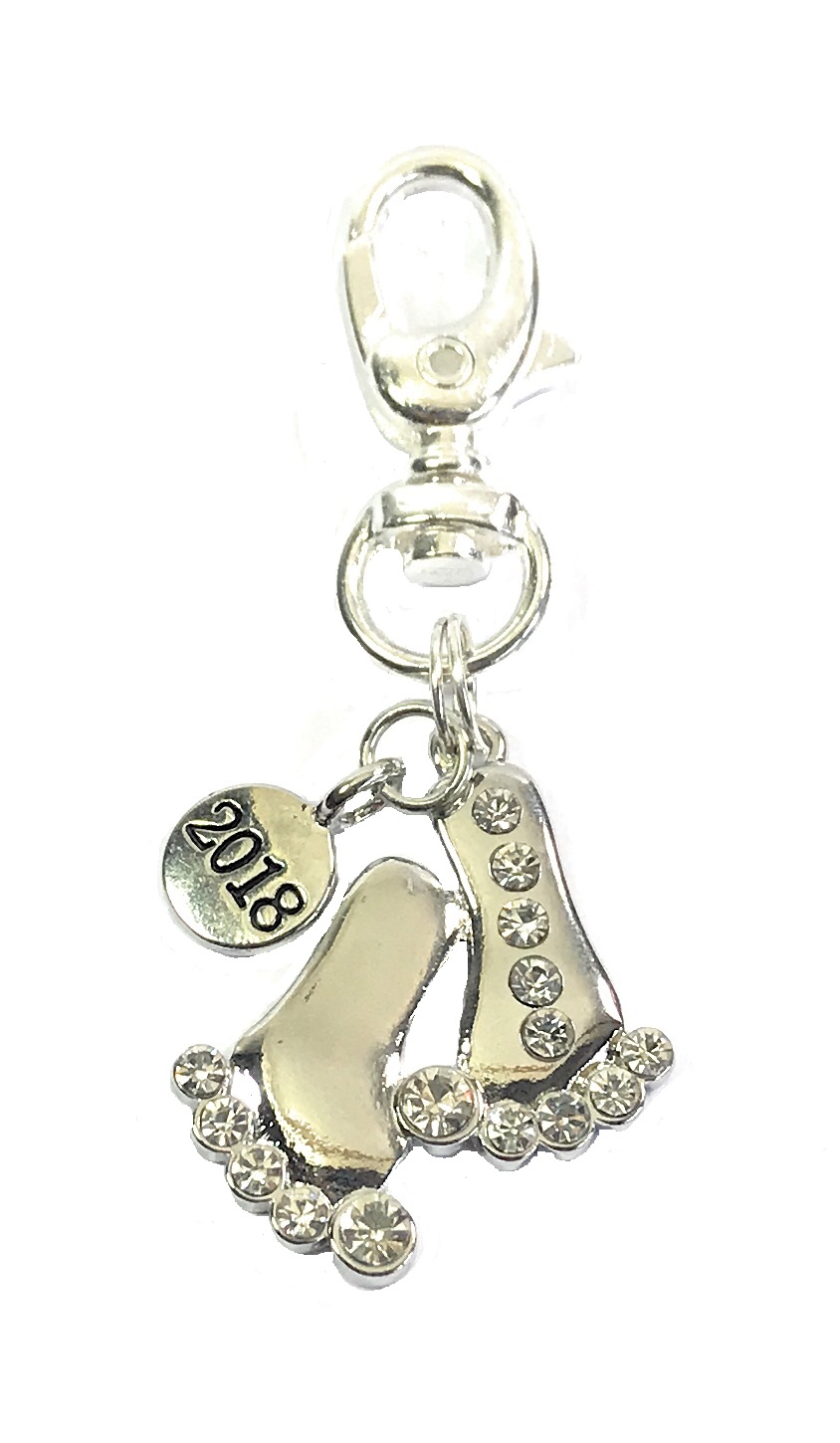 Libbys Market Place Its a Surprise Baby Shower Glass Charms with Gift Box Handmade
